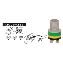 Pumba otsik, kummipaadile, universaalne