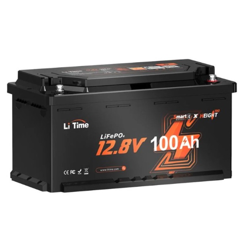 Liitiumaku Li Time 12V 100Ah H190 LifePO4 Bluetooth (358x177x188mm)
