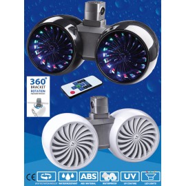 WAKE TOWER SPEAKERS 2X200W LED RGB, BLACK