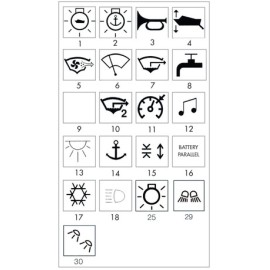 Rocker switch w. icon - Mooring lights