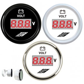 Voltmeeter 52mm, digitaalne, must võru, must taust Voltmeeter 52mm, digitaalne, must võru, must taust