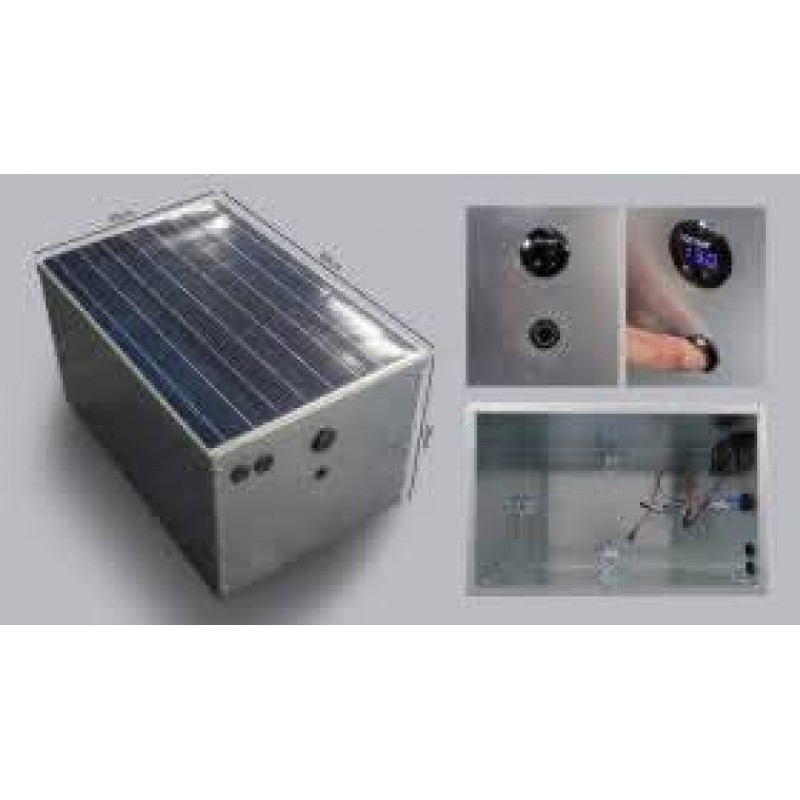 Akukast 32x50x28cm (tsingitud plekk) päiksepaneeliga