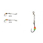  MKHR Hooks with chain CZM (Nr.4 , B/Y/O, chain 20 mm  MKHR-GB-SIL4-2X3-20