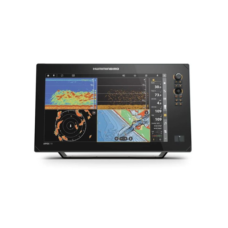 APEX 19 GPS Chart Plotter & Fish Finder with CHIRP 2D, MEGA DI+, MEGA SI+