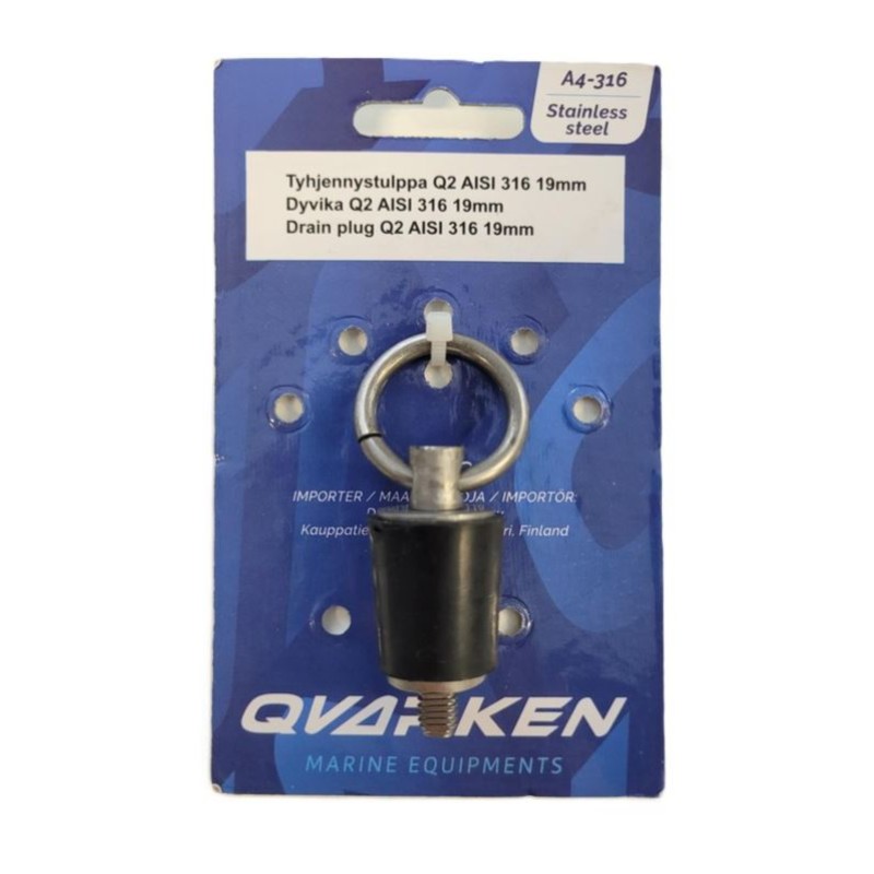 Qvarken Drain plug Q2 AISI 316 16mm