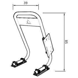 Roolikonsool PVC paadile P.65 (roolisüsteem ei kuulu komplekti)